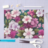 Phlox farbiges Muster Seidenpapier (Handwerk)