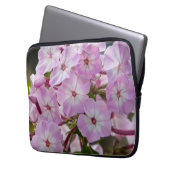 Phlox, rosa Blumenfotografie Laptopschutzhülle (Vorderseite Links)