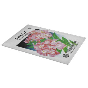 Phlox Seed Packet Etikett Schneidebrett
