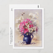 Phlox und Euphorbia von de Longpre Postkarte (Vorne/Hinten)