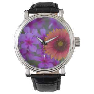 Phlox und Indian Blanket bei Devine Texas Armbanduhr