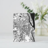 Phnom Penh Cambodia City Map Postkarte (Stehend Vorderseite)