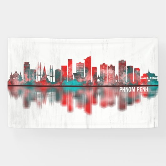 Phnom Penh Cambodia Skyline Banner (Horizontal)