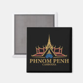 Phnom Penh Cambodia Southeast Asia Magnet (Vorderseite/Rückseite)