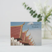 Phnom Penh Dächer Postkarte (Stehend Vorderseite)