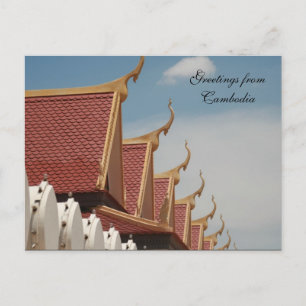 Phnom Penh Dächer Postkarte