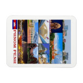 Phnom Penh - Kambodscha - Mosaik - Magnet (Horizontal)