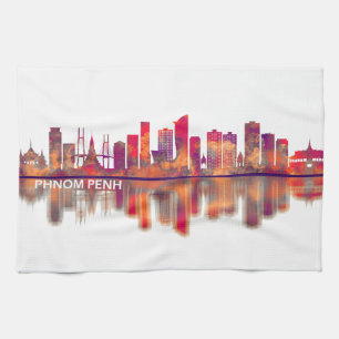 Phnom Penh Kambodscha-Skyline Geschirrtuch
