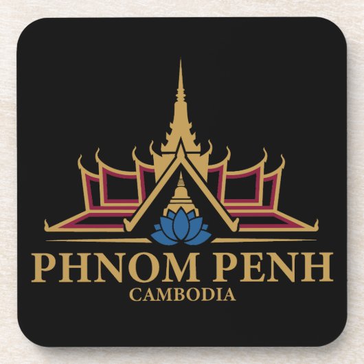 Phnom Penh Kambodscha Südostasien Getränkeuntersetzer (Vorderseite)