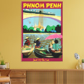 Phnom Penh Vintage Reiseplakat Leinwanddruck (Insitu (Wohnzimmer))