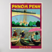 Phnom Penh Vintage Reiseplakat Poster (Vorne)