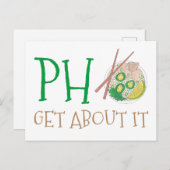 Pho-Get (Vergessen) über es vietnamesische Nudelsu Postkarte (Vorne/Hinten)