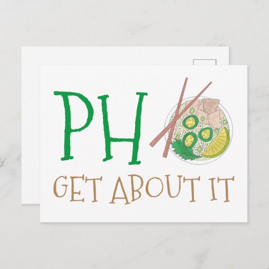 Pho-Get (Vergessen) über es vietnamesische Nudelsu Postkarte (Vorne/Hinten)