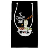 Pho Goodness Sake Funny Noodle Puff Dark BG Kleine Geschenktüte (Vorderseite)