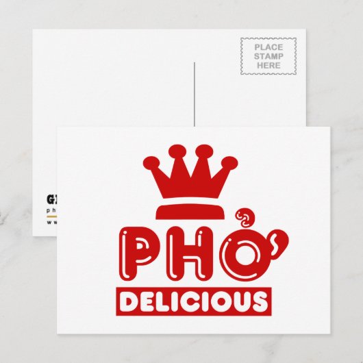 Pho King Delicious Postkarte (Vorne/Hinten)