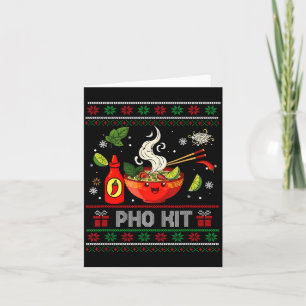Pho Kit Apparel hässliche Weihnachts-Pyjamas passe Karte