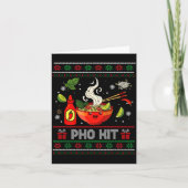 Pho Kit Apparel Ugly Xmas Pajamas Matching Family Karte (Vorderseite)