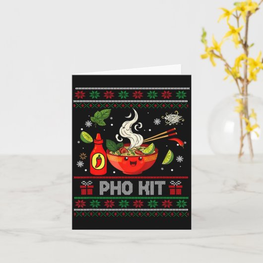 Pho Kit Apparel Ugly Xmas Pajamas Matching Family Karte (Gelbe Blume)