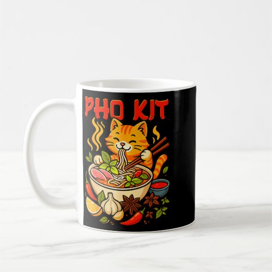 Pho Kit Mariners Cat Funny Meme Kaffeetasse (Links)