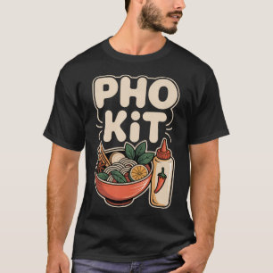 Pho Kit Vietnamesische Nudelsuppen-Schale Kräuter T-Shirt