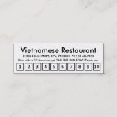 pho-Loyalitätskarte Treuekarte (Rückseite)