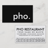 pho-Loyalitätskarte Treuekarte (Vorne/Hinten)