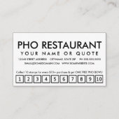 pho-Loyalitätskarte Treuekarte (Rückseite)