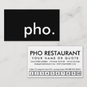 pho-Loyalitätskarte Treuekarte (Vorne/Hinten)