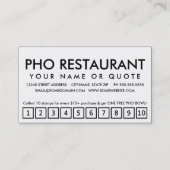 pho-Loyalitätskarte Treuekarte (Rückseite)