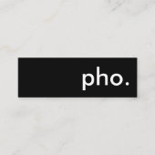 pho. mini visitenkarte (Vorderseite)