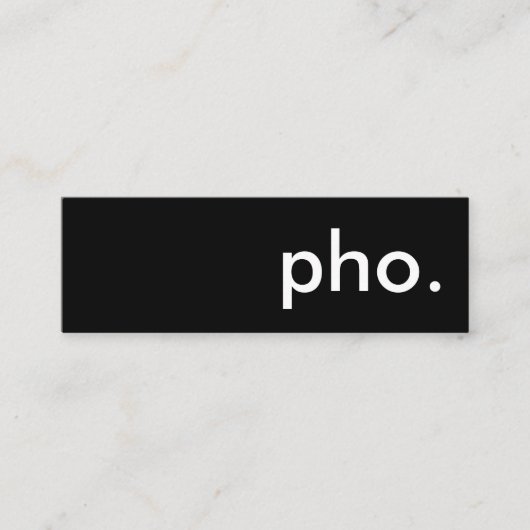 pho. mini visitenkarte (Vorderseite)