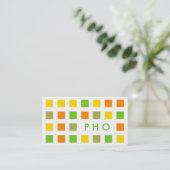 PHO (Mod-Quadrate) Visitenkarte (Stehend Vorderseite)