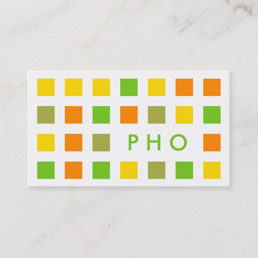 PHO (Mod-Quadrate) Visitenkarte (Vorderseite)