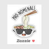 Pho-nomenal Funny Pho Soup Pun Aufkleber (Blatt)