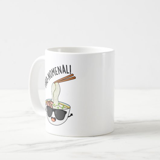 Pho-nomenal Funny Pho Soup Pun Kaffeetasse (Vorderseite Links)