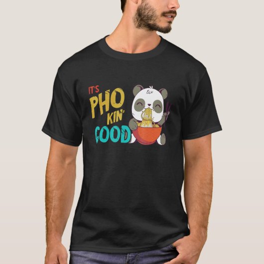 Pho Noodle Soup Panda Pho Bowl Asian Food Raman N T-Shirt (Vorderseite)