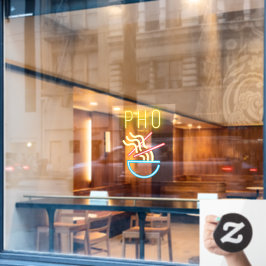 PHO NOODLES Imitate Neon Light Vietnamse Restauran Fensteraufkleber