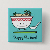 Pho Nudel-Schüssel-Vietnam-Suppenlöffelessstäbchen Button (Vorderseite)