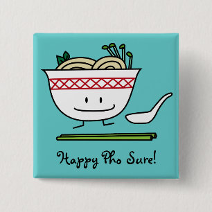 Pho Nudel-Schüssel-Vietnam-Suppenlöffelessstäbchen Button