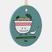 Pho Nudel-Schüssel-Vietnam-Suppenlöffelessstäbchen Keramik Ornament (Rechts)