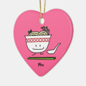 Pho Nudel-Schüssel-Vietnam-Suppenlöffelessstäbchen Keramikornament (Links)