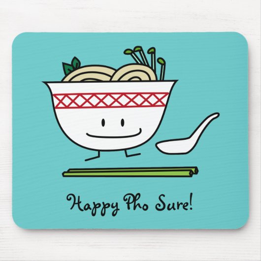 Pho Nudel-Schüssel-Vietnam-Suppenlöffelessstäbchen Mousepad (Vorne)