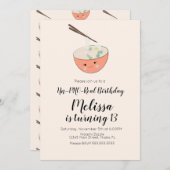 Pho Oriental Birthday Dinner Restaurant Party Einladung (Vorne/Hinten)