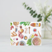 Pho Recipe Postcard Postkarte (Stehend Vorderseite)