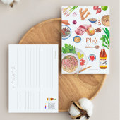 Pho Recipe Postcard Postkarte