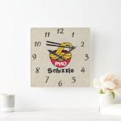 PHO Schizzle Wall Clock Quadratische Wanduhr (Zuhause)