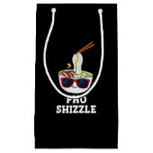 Pho Shizzle Funny Noodle Pun Dark BG Kleine Geschenktüte (Vorderseite)