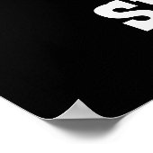 Pho Shizzle Funny Noodle Pun Dark BG Poster (Ecke)