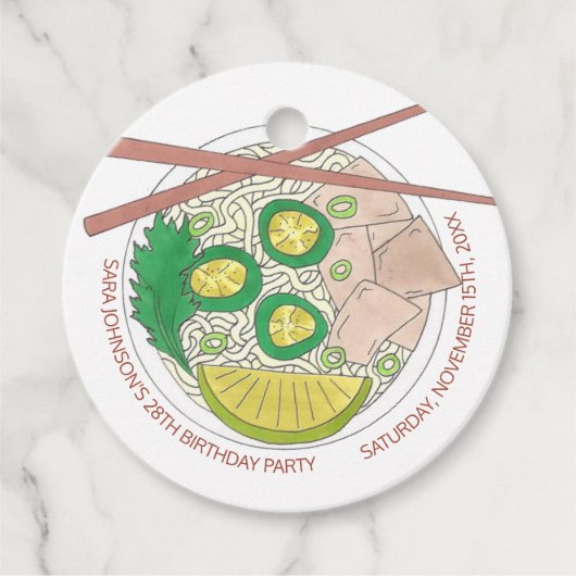 Pho Sho! Vietnamesisch Soup Funny Birthday Party Geschenkanhänger (Vorderseite)