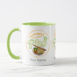 Pho Soup Retro Street Food Vintag Gourmet Vietnam Tasse